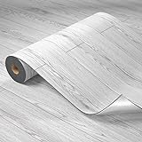 Homease PVC Bodenbelag Selbstklebend Verdickt (0.15cm) Holzmaserung Bodenaufkleber mit Textur, Verschleißfest, Wasserdicht, Holz Platte Vinylboden...